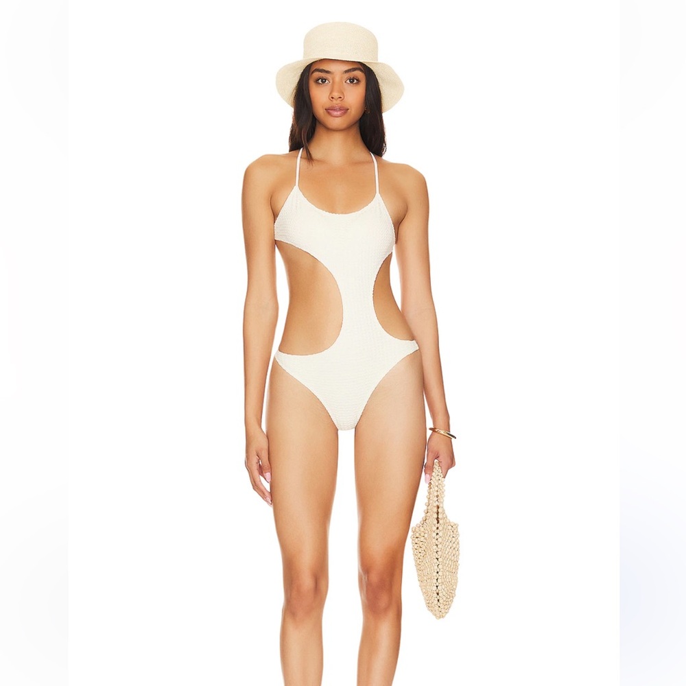 Lovers + Friends Cream Here With You One Piece Bathing Suit